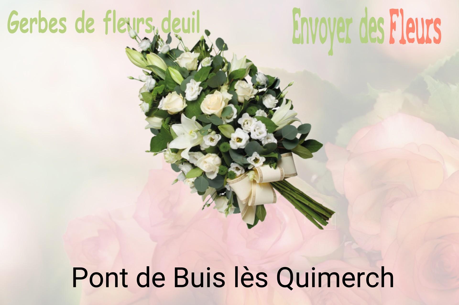 Gerbe de fleurs de deuil livrée à Pont-de-Buis-lès-Quimerch